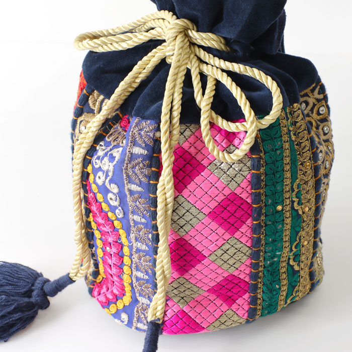 BACKYARD FAMILY「巾着バッグ 巾着袋 レディース カンバディアパッチ 通販 巾着バック 巾着 ポーチ バッグ バック」|ポーチ|