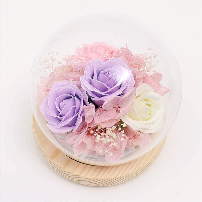 BACKYARD FAMILY「ブリザードフラワ- 通販 ガラスドーム フラワーギフト ガラス製 お花 花 フラワーアレンジメント」|その他|