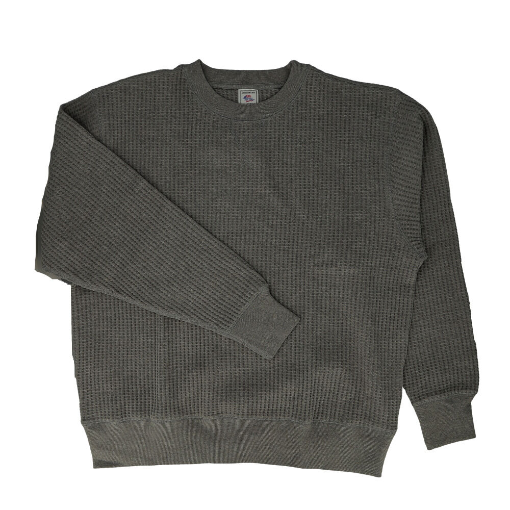 BACKYARD FAMILY「JEMORGAN ワッフル JD042-52S ジェーイーモーガン 通販 長袖Tシャツ ロンT」|Tシャツ・カットソー|グレー2