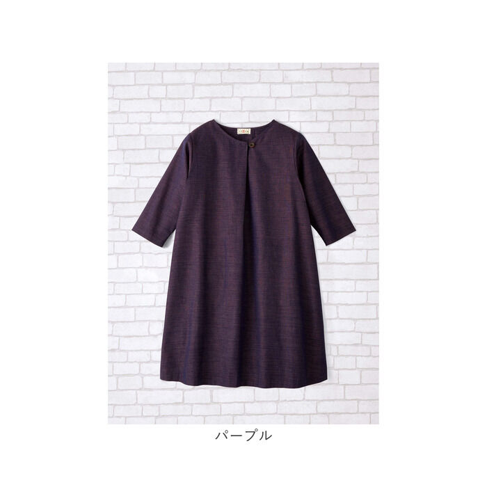 BACKYARD FAMILY「チュニック ワンピース 大人 通販 チュニックワンピース 日本製 プルオーバー レディース 7分袖」|シャツ・ブラウス|