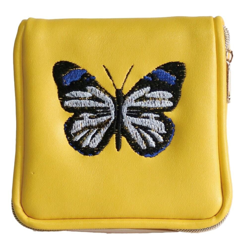 BACKYARD FAMILY「アクセサリーポーチ 小さめ 通販 アクセサリーケース ジュエリーポーチ ポーチ 持ち運び 収納」|ポーチ|イエロー1