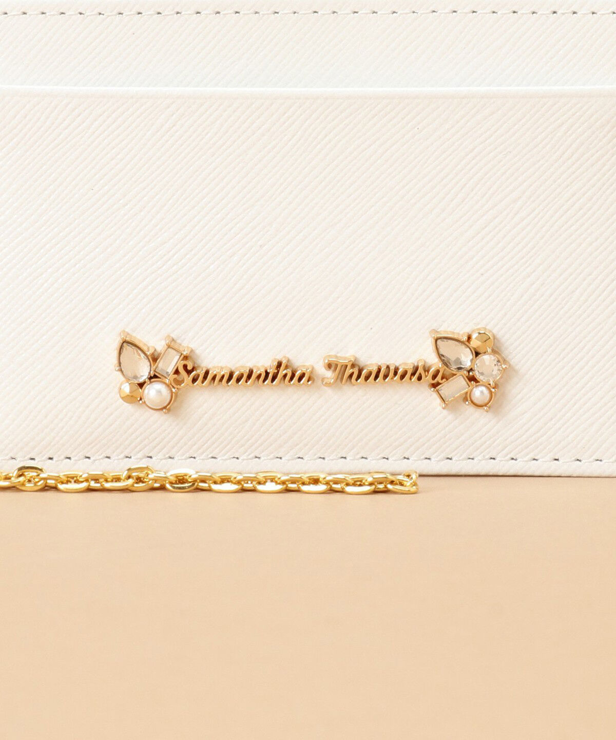 Samantha Thavasa「ラメレザービジュー パスケース」|定期入れ|