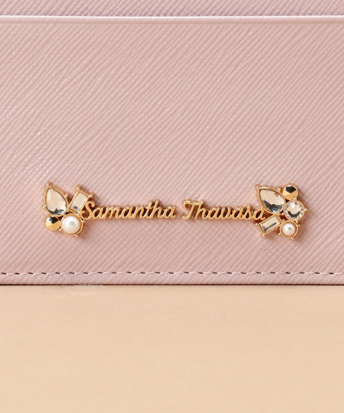 Samantha Thavasa「ラメレザービジュー パスケース」|定期入れ|