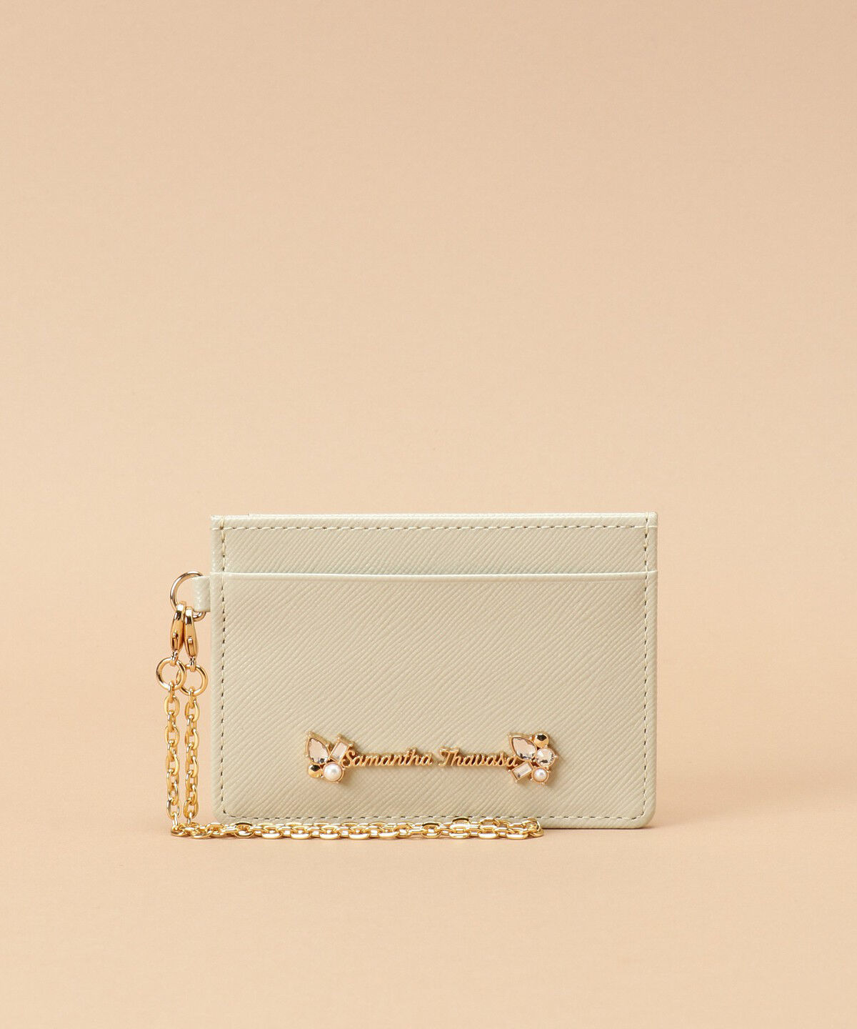 Samantha Thavasa「ラメレザービジュー パスケース」|定期入れ|ﾍﾟｰﾙｲｴﾛｰ