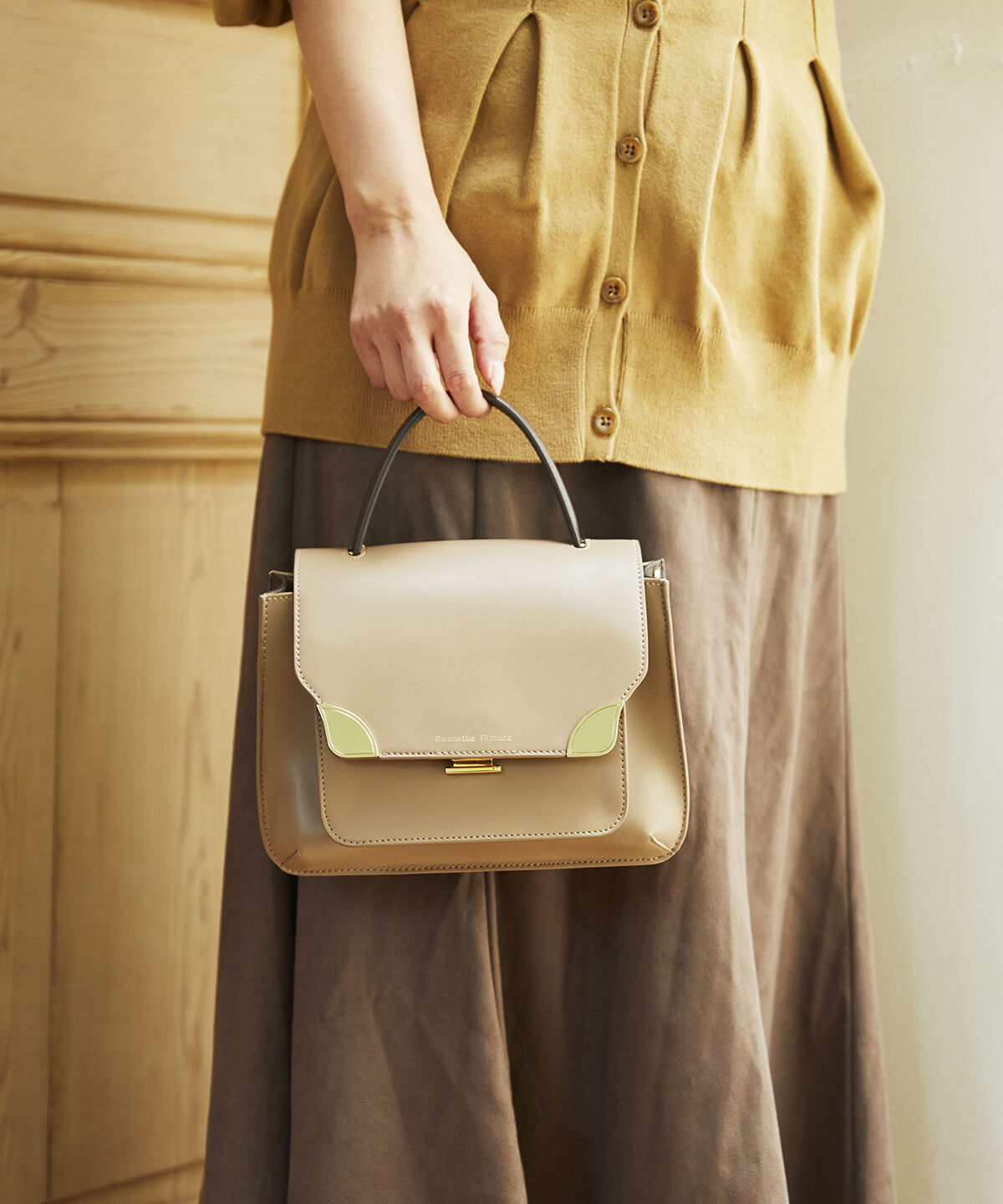 Samantha Thavasa「フラップデザイン ワンハンドルバッグ」|ハンドバッグ|
