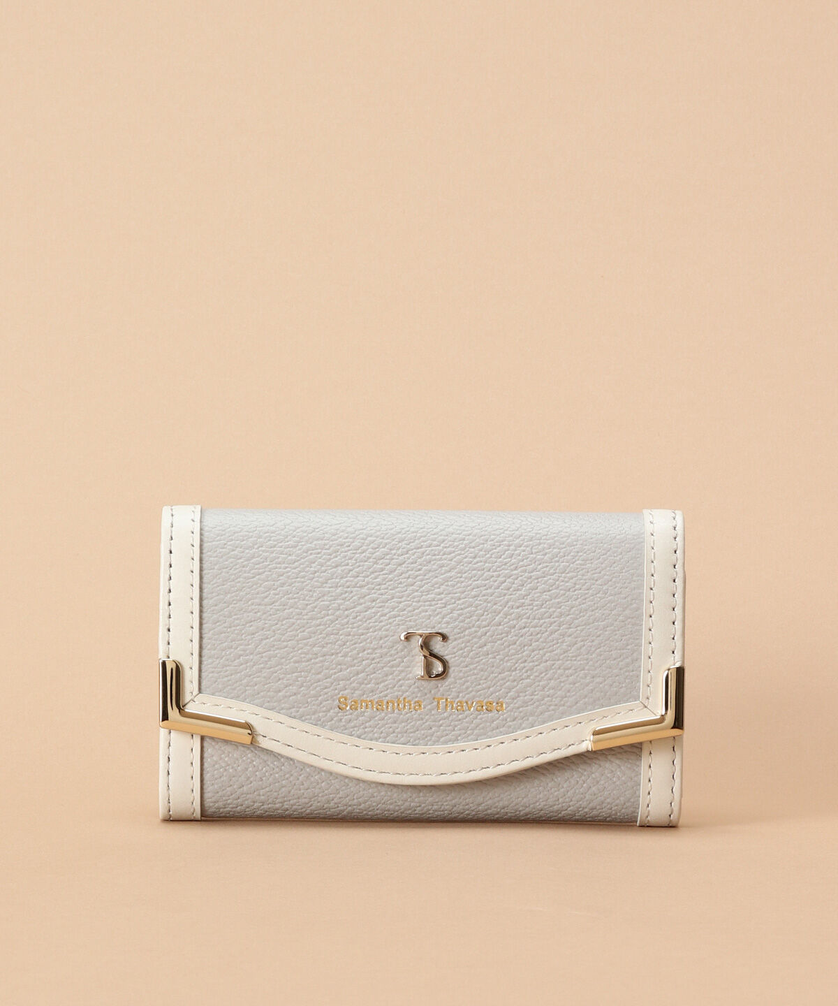 Samantha Thavasa「バイカラーエッジ キーケース」|キーケース|グレー