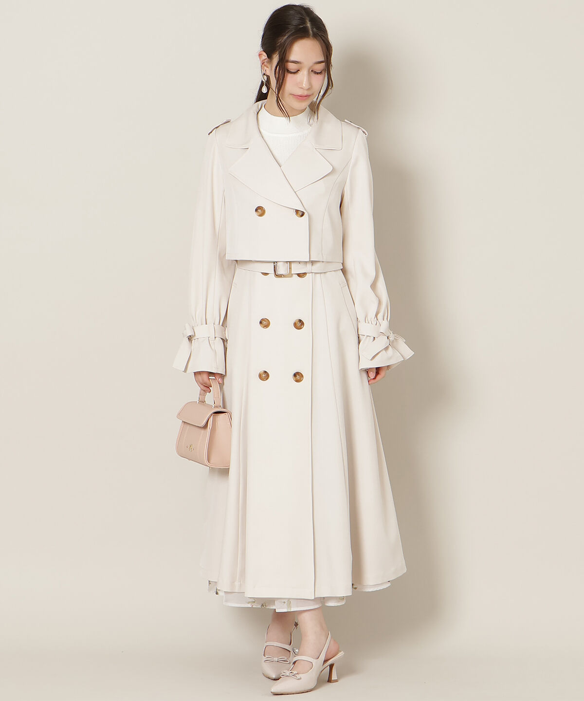 WILLSELECTION「リボンスリーブ3WAYトレンチコート」|トレンチコート|