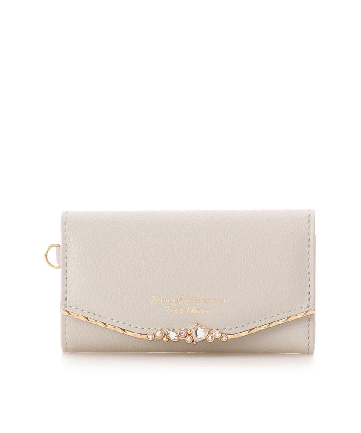 Samantha Thavasa Petit Choice「ハートジュエルバー キーケース」|キーケース|グレージュ