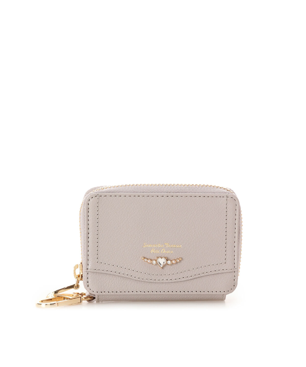 Samantha Thavasa Petit Choice「クリアハートビジュー キーケース」|キーケース|ベージュ