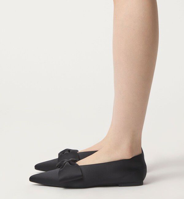 ODETTE E ODILE「＜SY＞ポインテッド ビッグ リボン フラット10&uarr;」|パンプス|