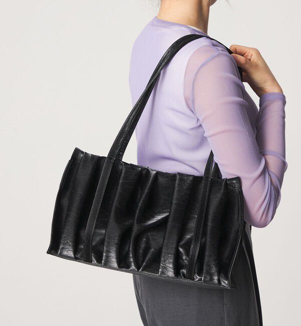 ODETTE E ODILE「＜ALICE MARTHA＞ ShirringSQE BAG」|トートバッグ|BLACK