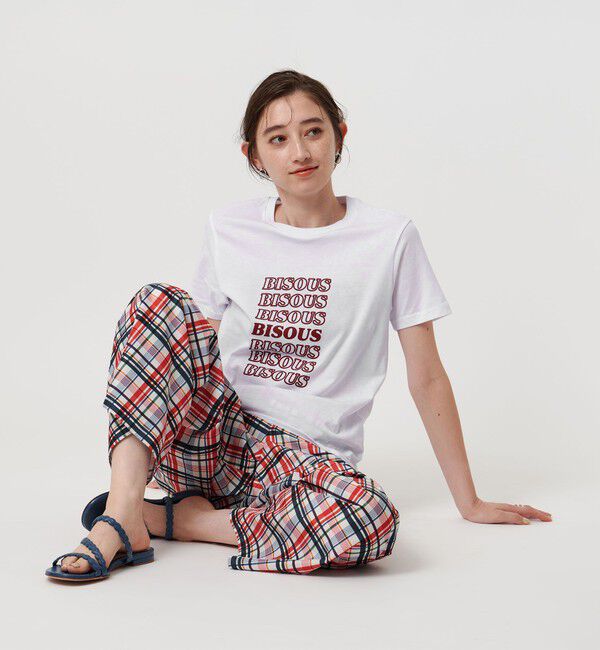 UNITED ARROWS「＜Les Petits Basics＞BISOUS プリントTシャツ」|Tシャツ・カットソー|