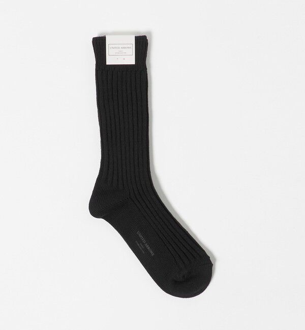 UNITED ARROWS「ボリューム リブ ソックス」|ソックス|BLACK