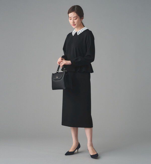 UNITED ARROWS「SPONGY ペプラム ワンピース」|ワンピース|BLACK