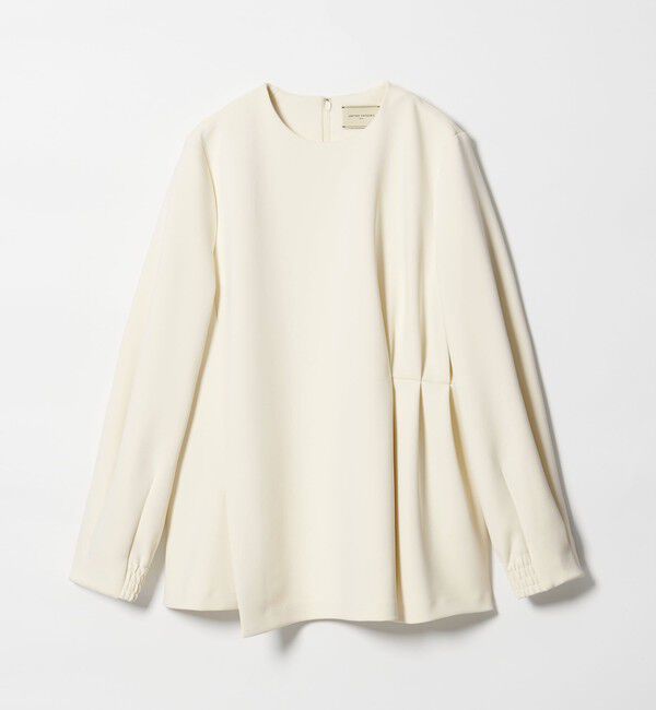 UNITED ARROWS「SPONGY クルーネック ギャザー ブラウス」|シャツ・ブラウス|