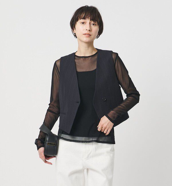 UNITED ARROWS「チュール ジャージー カットソー」|Tシャツ・カットソー|