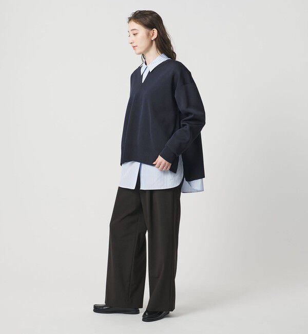 UNITED ARROWS「スウェットライク スキッパーニット ‐ウォッシャブル‐」|ニット・セーター|