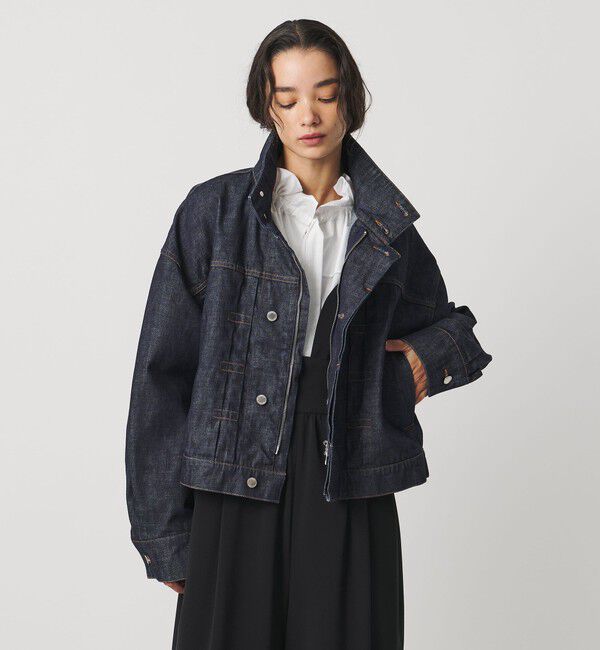 AEWEN MATOPH「＜AEWEN MATOPH＞スタンドカラーデニムブルゾン」|デニムジャケット|NAVY