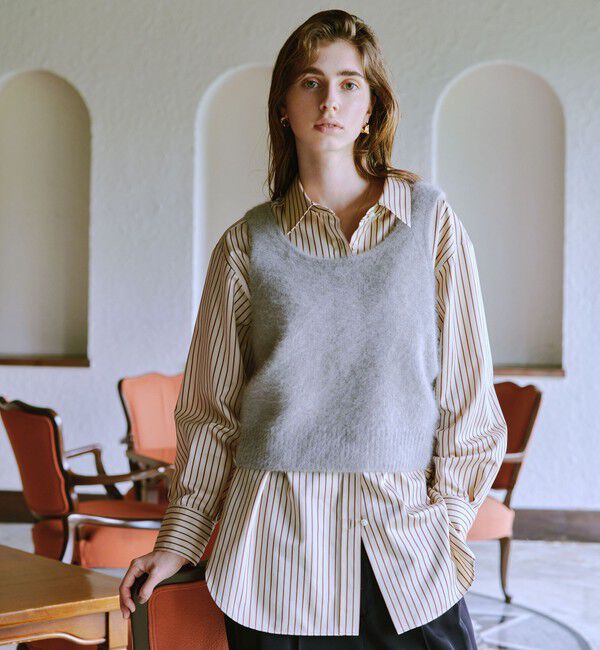 UNITED ARROWS green label relaxing「ヘアリー ニット キャミソール」|ベスト・ジレ|BEIGE