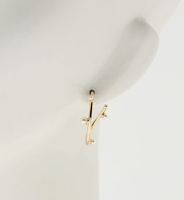 UNITED ARROWS green label relaxing「ドロップ フープ ピアス」|ピアス|