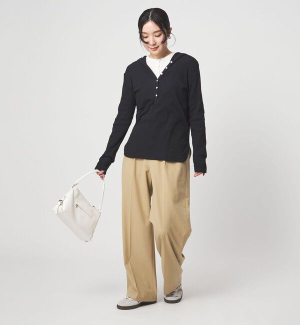 UNITED ARROWS green label relaxing「【WEB限定】＜at ease＞シアーテレコ ヘンリーネック カットソー」|Tシャツ・カットソー|