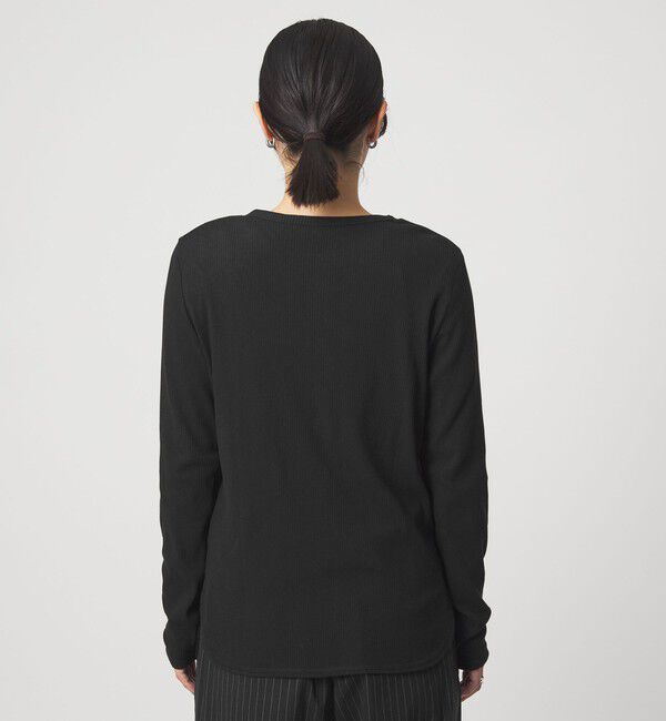 UNITED ARROWS green label relaxing「【WEB限定】＜at ease＞シアーテレコ ヘンリーネック カットソー」|Tシャツ・カットソー|