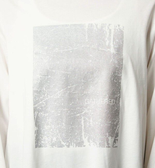 UNITED ARROWS green label relaxing「【WEB限定】＜at ease＞メタリックプリント ロングスリーブ カットソー」|Tシャツ・カットソー|