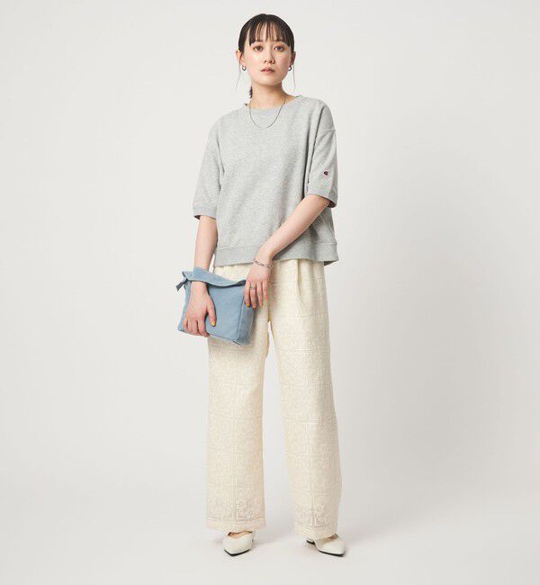 UNITED ARROWS green label relaxing「【別注】＜Champion＞5分袖 スウェット プルオーバー」|Tシャツ・カットソー|