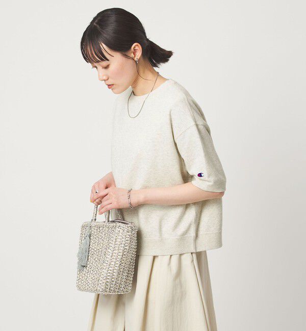 UNITED ARROWS green label relaxing「【別注】＜Champion＞5分袖 スウェット プルオーバー」|Tシャツ・カットソー|NATURAL