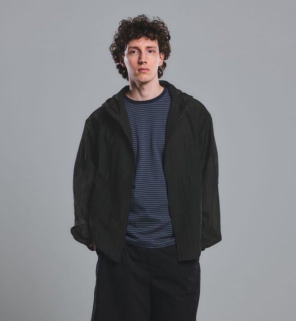 UNITED ARROWS green label relaxing「シアー リップ ジップ パーカー」|ブルゾン・スタジャン|BLACK