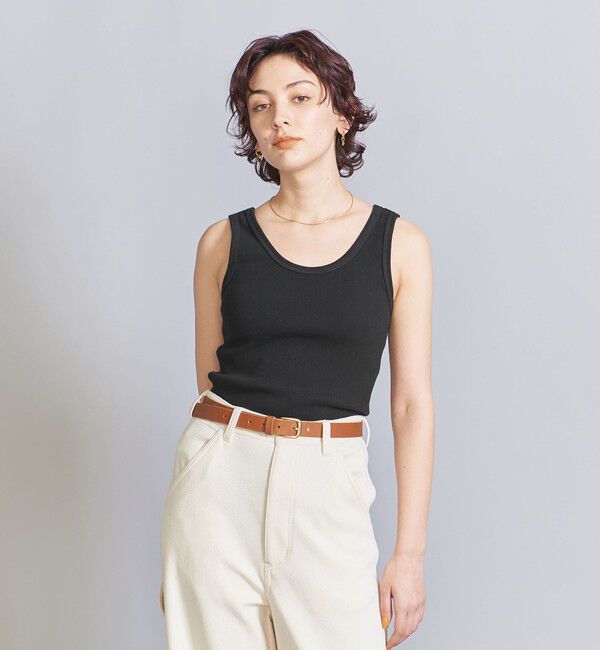 BEAUTY&YOUTH UNITED ARROWS「コットンブレンド テレコ タンクトップ」|タンクトップ|BLACK