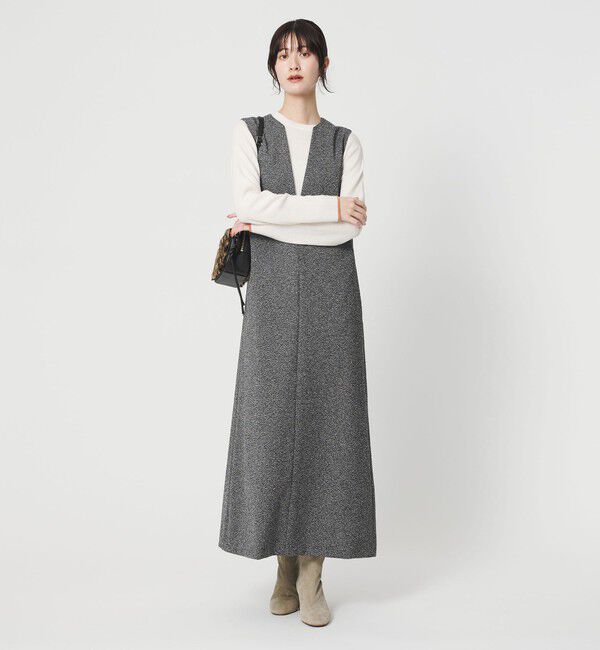 BEAUTY&YOUTH UNITED ARROWS「ポリエステルツイードライク ジャンパースカート」|ワンピース|DK.GRAY
