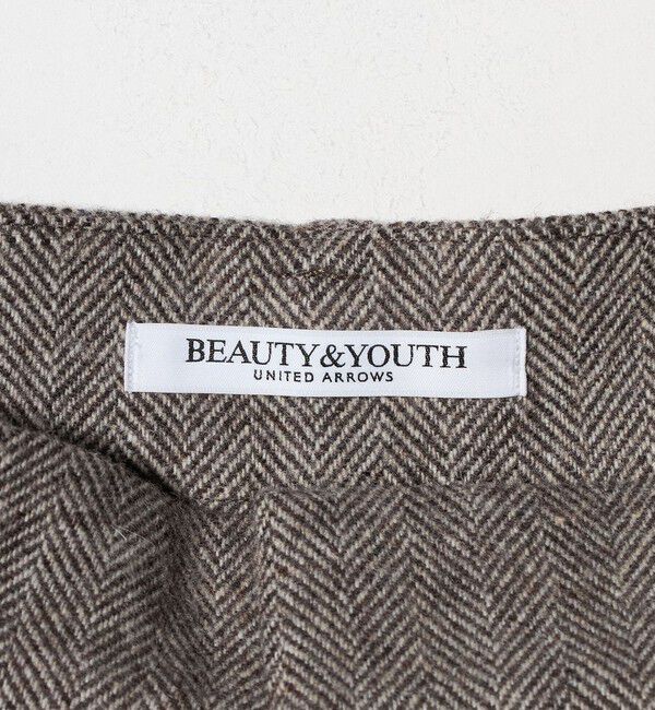 BEAUTY&YOUTH UNITED ARROWS「毛ブレンド ヘリンボーンワイドパンツ」|スラックス|