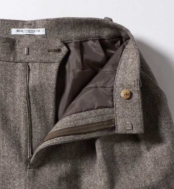 BEAUTY&YOUTH UNITED ARROWS「毛ブレンド ヘリンボーンワイドパンツ」|スラックス|