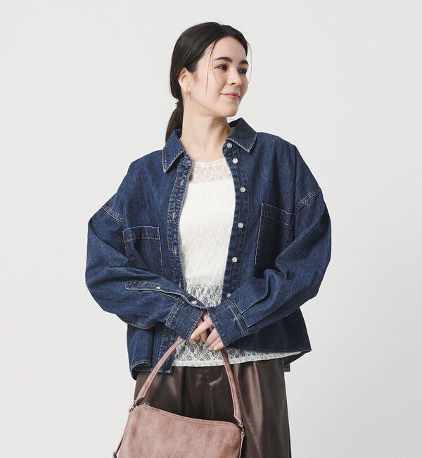 BEAUTY&YOUTH UNITED ARROWS「【WEB限定】ショート デニムシャツ」|シャツ・ブラウス|