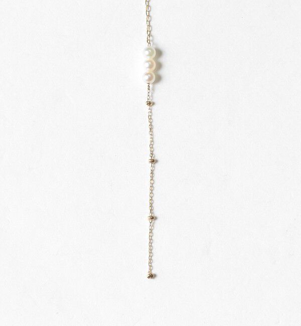 Demi-Luxe BEAMS 「Hirotaka &times; Demi-Luxe BEAMS / 別注 チェーン パール ピアス」|ピアス|