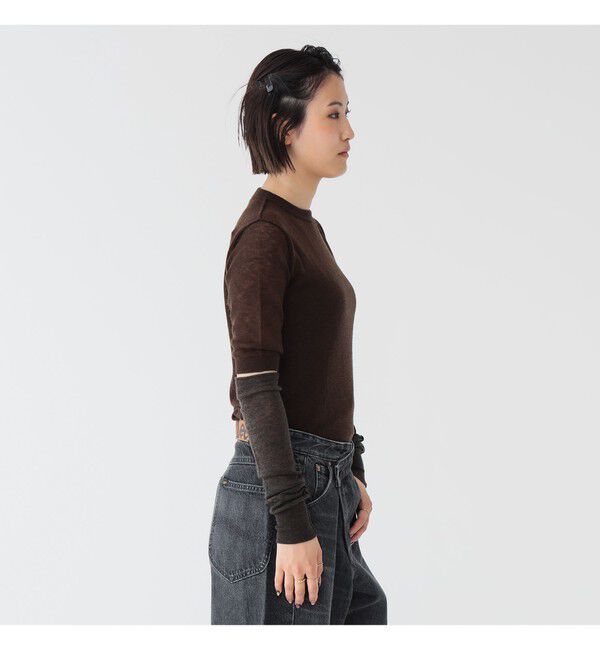 BEAMSBOY「maturely / ウール ショートスリーブ アンド アームカバー」|ニット・セーター|