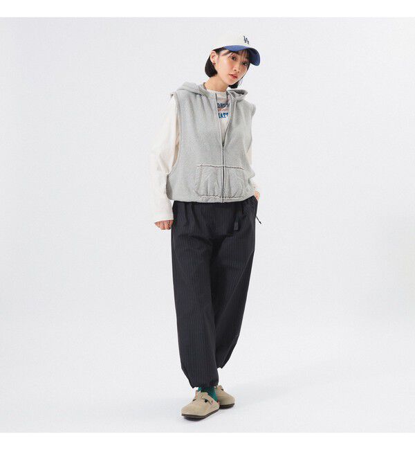 BEAMSBOY「スウェット フルジップ パーカー ノースリーブ」|ベスト・ジレ|
