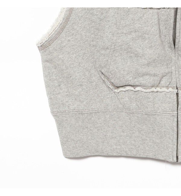 BEAMSBOY「スウェット フルジップ パーカー ノースリーブ」|ベスト・ジレ|