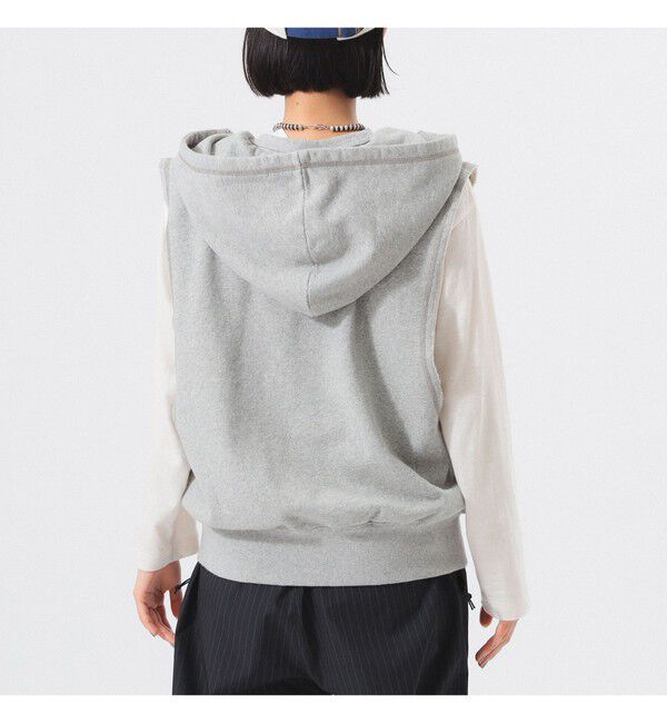 BEAMSBOY「スウェット フルジップ パーカー ノースリーブ」|ベスト・ジレ|