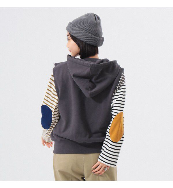 BEAMSBOY「スウェット フルジップ パーカー ノースリーブ」|ベスト・ジレ|