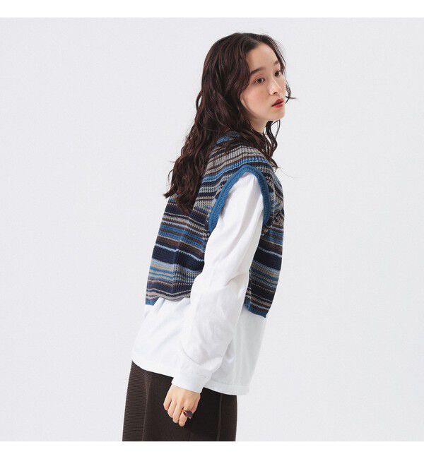 BEAMSBOY「マルチボーダー ベスト」|ベスト・ジレ|