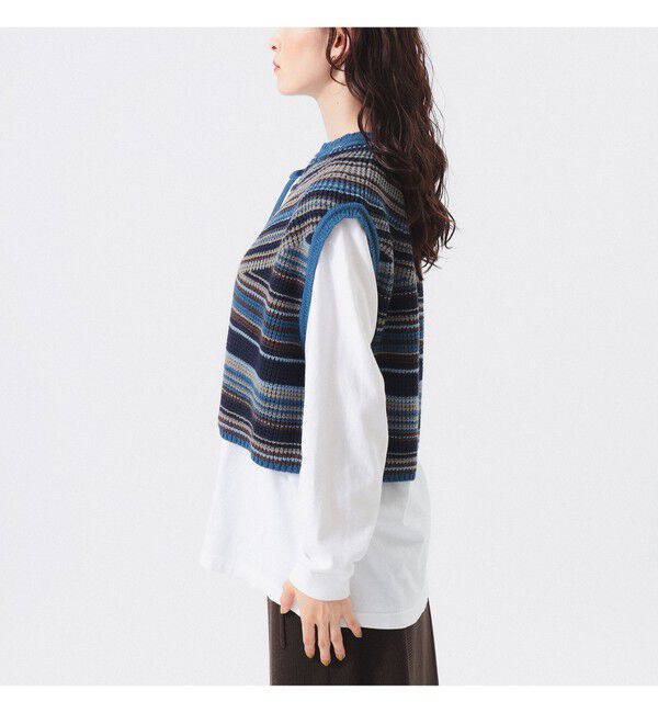 BEAMSBOY「マルチボーダー ベスト」|ベスト・ジレ|