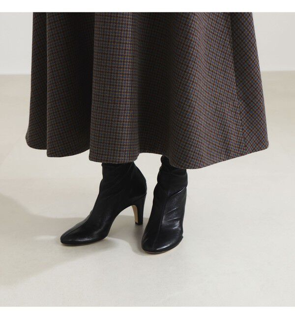 Demi-Luxe BEAMS 「AK+1 / ウール チェック フレアスカート」|スカート|