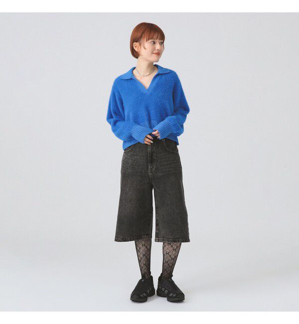 Ray BEAMS 「フェザー シャギー スキッパー ニット」|ニット・セーター|