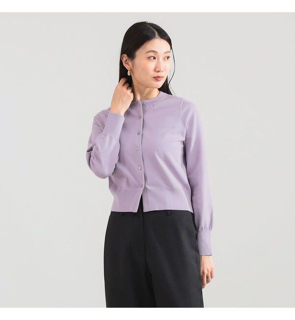 Demi-Luxe BEAMS 「16ゲージ クルーネックカーディガン」|ニット・セーター|LAVENDER