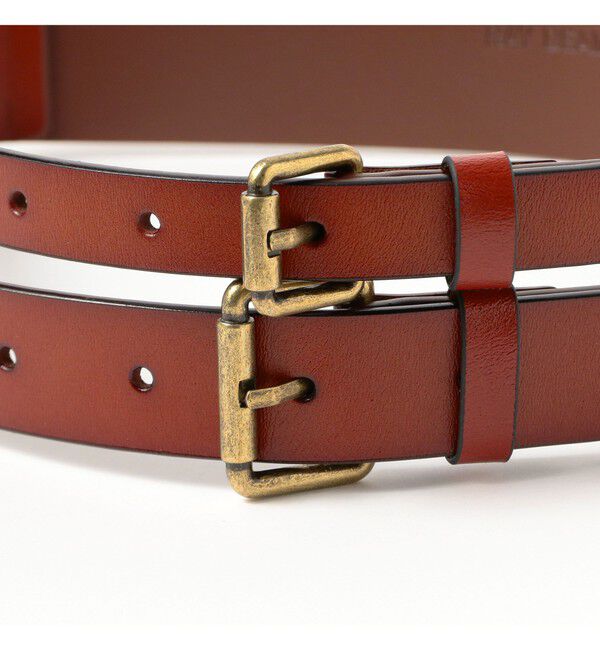 Ray BEAMS 「ワイド ダブル バックル ベルト」|ベルト|