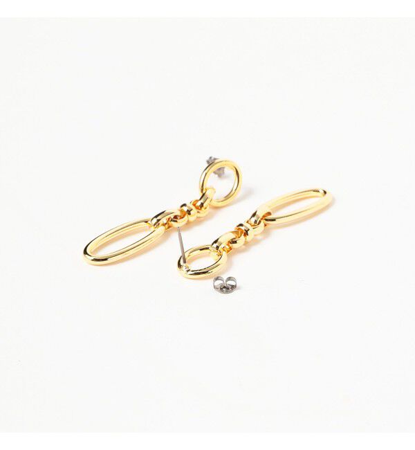 Ray BEAMS 「オーバル チェーン ピアス」|ピアス|