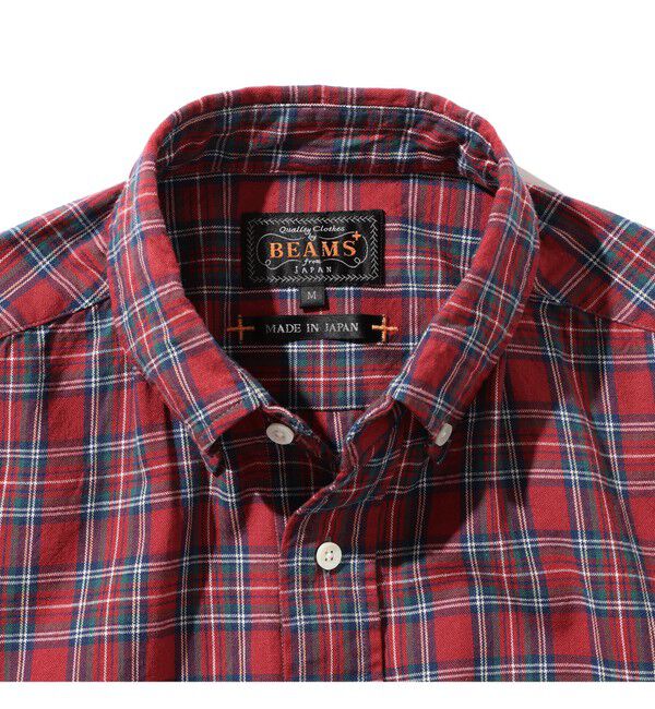 BEAMS PLUS「BEAMS PLUS / インディゴチェック ボタンダウンシャツ」|シャツ・ブラウス|