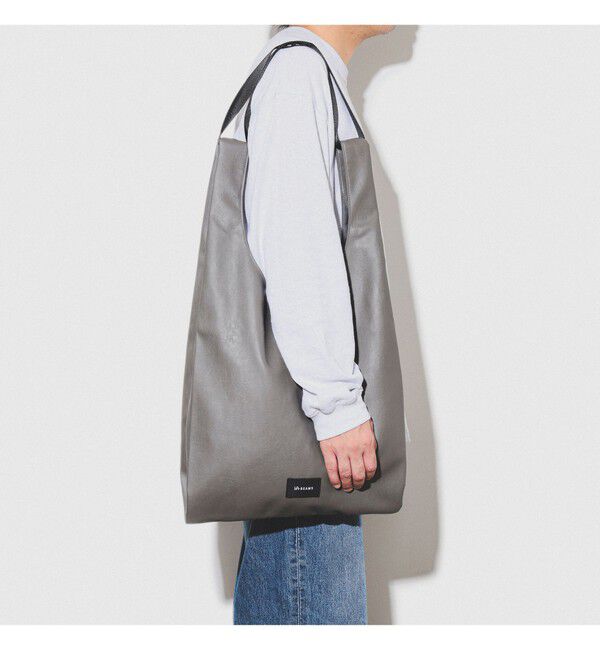 BEAMS「フェイクレザー ショッパー L」|ポーチ|